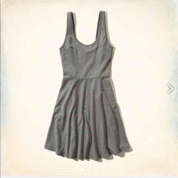 HOLLISTER Grey Skater Dress - Picture 2 of 8